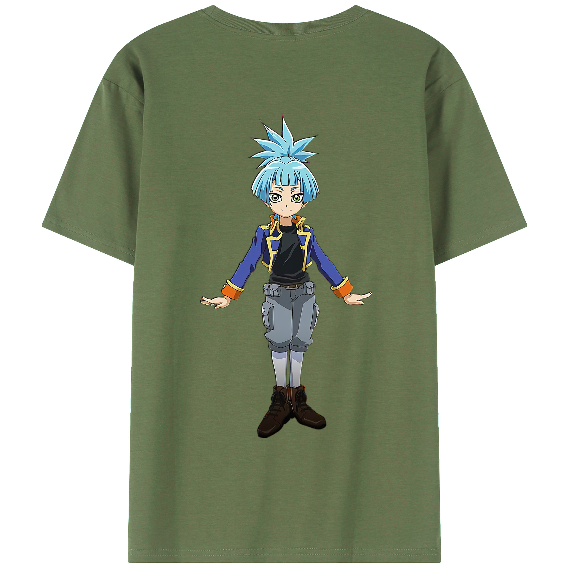 （画像用） 遊☆戯☆王 Yu-Gi-Oh! 綿100％ メンズ半袖Tシャツ（バックプリント） 通気性